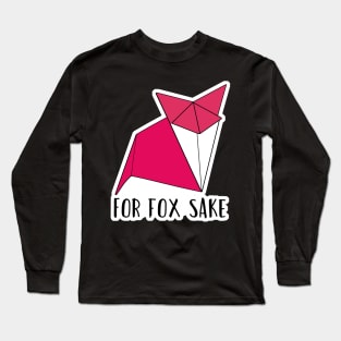 For Fox Sake Origami Geometric Fox Long Sleeve T-Shirt